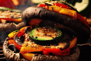 Grilled Veggie-Stuffed Portobello Mushrooms