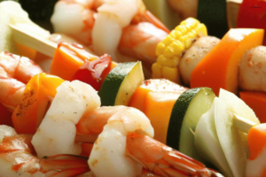 Skewered Shrimp and Veggie Kabobs