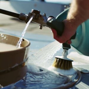 Tools to clean a fiberglass boat deck