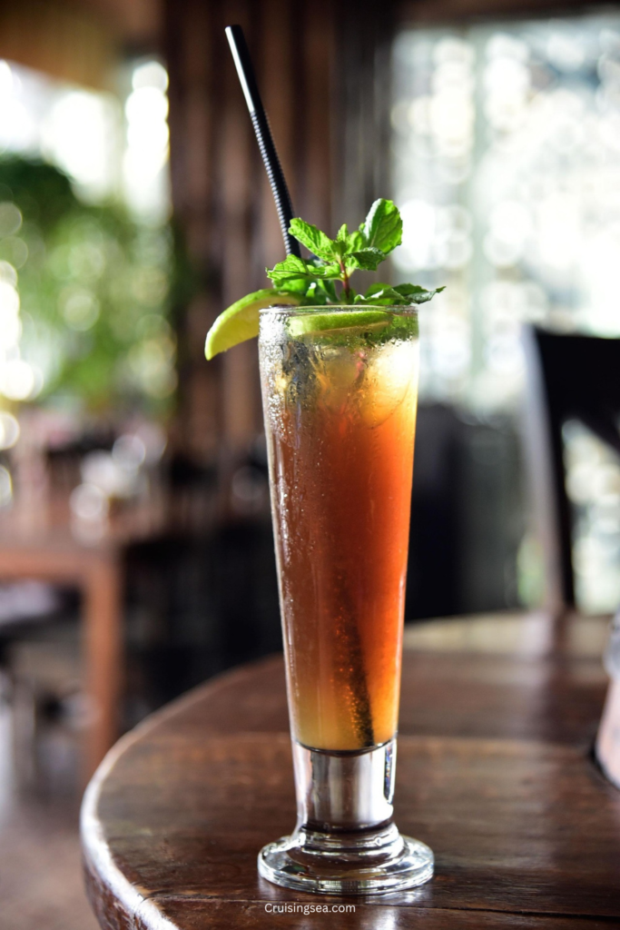 Peach Iced Tea non alcohol boat drink