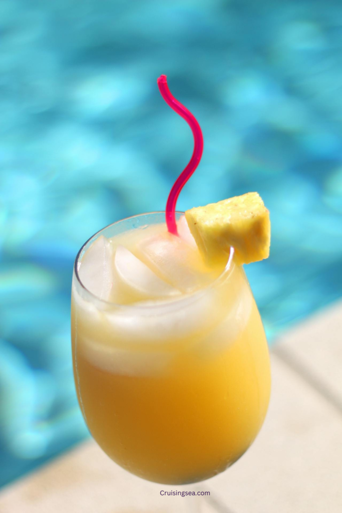 Pineapple Ginger Sparkler non alcohol boat drink