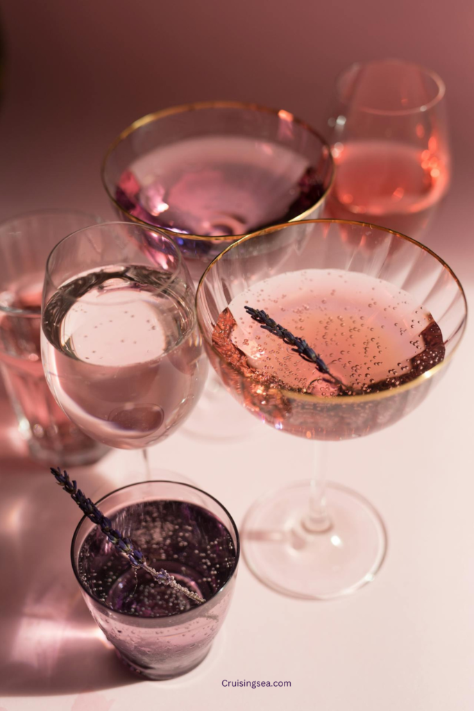 Sparkling Lavender Lemonade non alcohol boat drink
