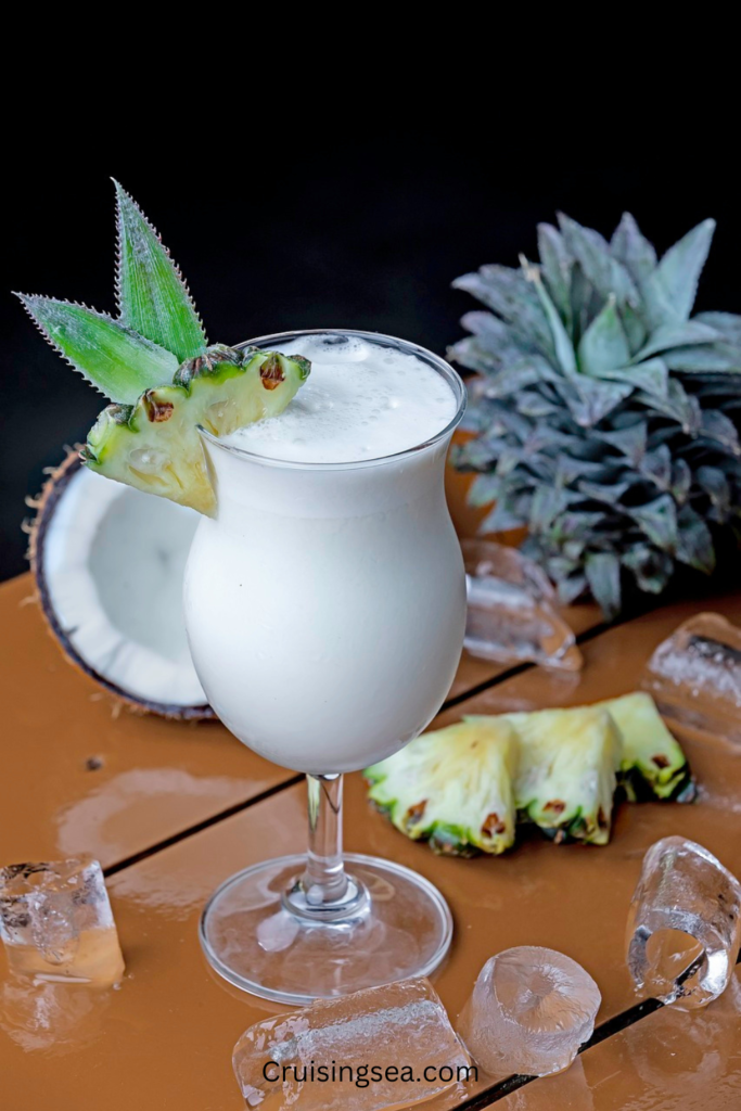 Virgin Piña Colada non alcohol boat drink