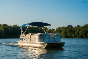 Pantoon type of small boat