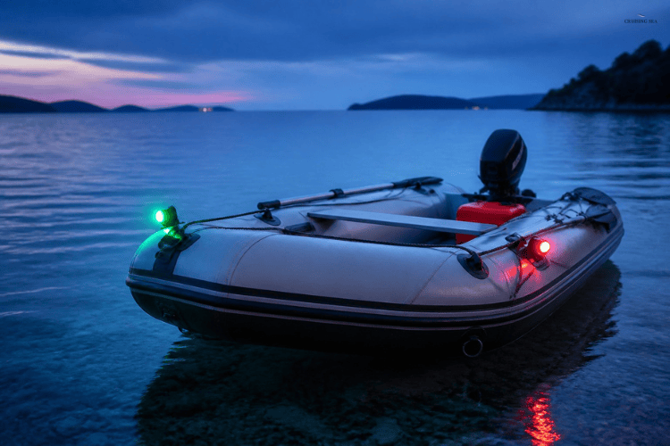 Clip on led lights for inflatable boats